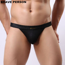 Load image into Gallery viewer, BRAVE PERSON Men Sexy Lace Transparent Personal Briefs Bikini G string Thong Jocks Tanga Underwear Shorts Exotic T back B1138 on Aliexpress.com | Alibaba Group