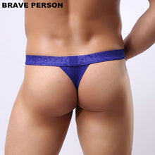 Load image into Gallery viewer, BRAVE PERSON Men Sexy Lace Transparent Personal Briefs Bikini G string Thong Jocks Tanga Underwear Shorts Exotic T back B1138 on Aliexpress.com | Alibaba Group