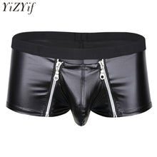 Load image into Gallery viewer, Fetish Lingerie Leather Boxer Shorts for Gay Men