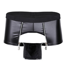 Load image into Gallery viewer, Fetish Lingerie Leather Boxer Shorts for Gay Men