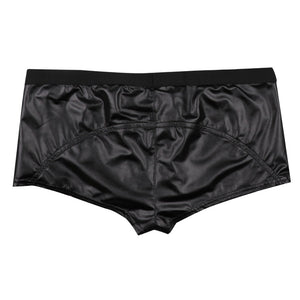 Fetish Lingerie Leather Boxer Shorts for Gay Men